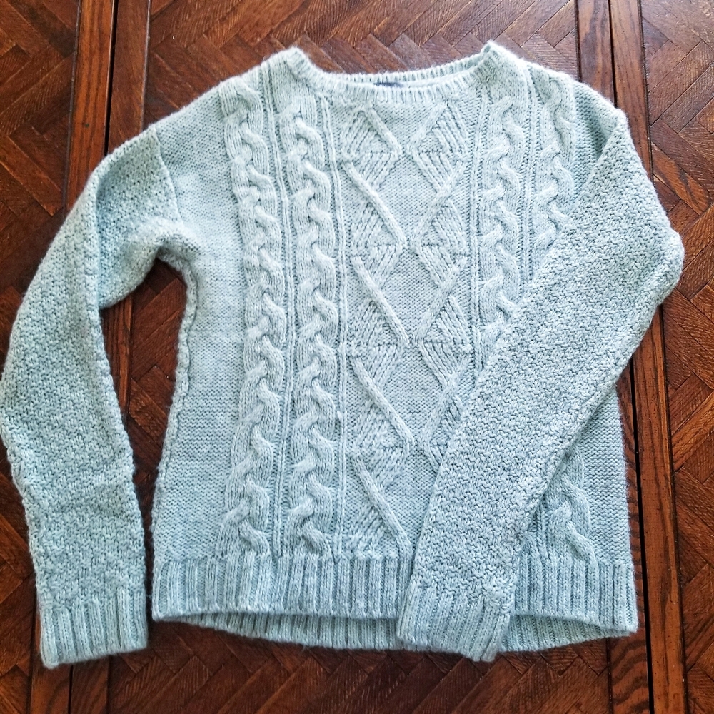The Limited sweater, light blue and gray